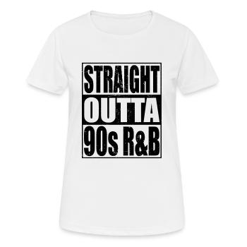 Straight Outta 90s R&B Nostalgie - Frauen T-Shirt atmungsaktiv - Weiß - Vorne - AI Model Female 172 dark (172cm)