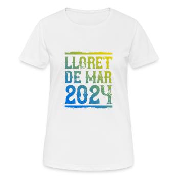 Lloret De Mar 2024 - Frauen T-Shirt atmungsaktiv - Weiß - Vorne - AI Model Female 172 dark (172cm)