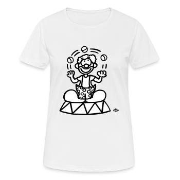 Ein Clown - Frauen T-Shirt atmungsaktiv - Weiß - Vorne - AI Model Female 172 dark (172cm)