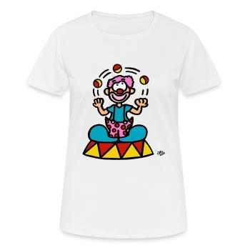 Un clown - T-shirt respirant Femme - blanc - Devant - AI Model Female 172 dark (172cm)