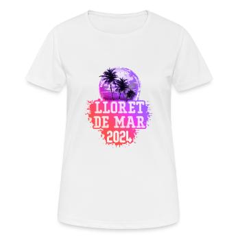 Lloret De Mar 2024 Palmen - Frauen T-Shirt atmungsaktiv - Weiß - Vorne - AI Model Female 172 dark (172cm)