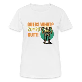 Zombie Hintern Lustiger Spruch Halloween Deko - Frauen T-Shirt atmungsaktiv - Weiß - Vorne - AI Model Female 172 dark (172cm)