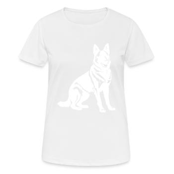 Silhouette de chien berger allemand - T-shirt respirant Femme - blanc - Devant - AI Model Female 172 dark (172cm)