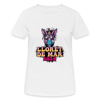 Lloret De Mar 2024 Party Esel - Frauen T-Shirt atmungsaktiv - Weiß - Vorne - AI Model Female 172 dark (172cm)
