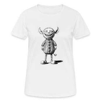 Monstre effrayant Design Tenue de gnome d’Halloween - T-shirt respirant Femme - blanc - Devant - AI Model Female 172 dark (172cm)