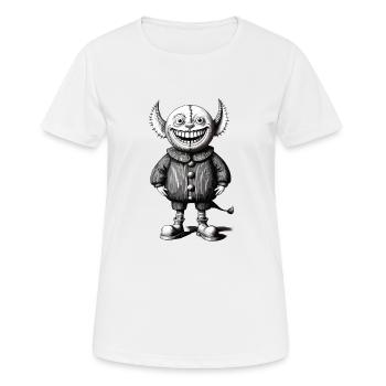Tenue de gobelin d'Halloween au design de monstre effrayant - T-shirt respirant Femme - blanc - Devant - AI Model Female 172 dark (172cm)