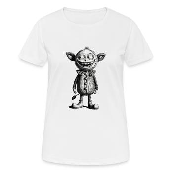 Monstre effrayant Design Tenue de gnome d’Halloween - T-shirt respirant Femme - blanc - Devant - AI Model Female 172 dark (172cm)