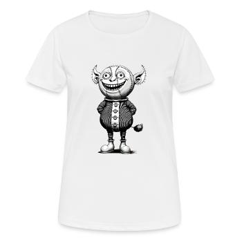 Monstre effrayant Design Tenue de gnome d’Halloween - T-shirt respirant Femme - blanc - Devant - AI Model Female 172 dark (172cm)