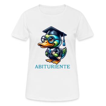 Abituriente Abi Motto - Frauen T-Shirt atmungsaktiv - Weiß - Vorne - AI Model Female 172 dark (172cm)