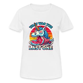 Effrayant licorne amant soif de macabre - T-shirt respirant Femme - blanc - Devant - AI Model Female 172 dark (172cm)