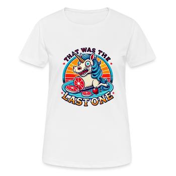 Drôle Noir Potence Humour Mignon Halloween - T-shirt respirant Femme - blanc - Devant - AI Model Female 172 dark (172cm)
