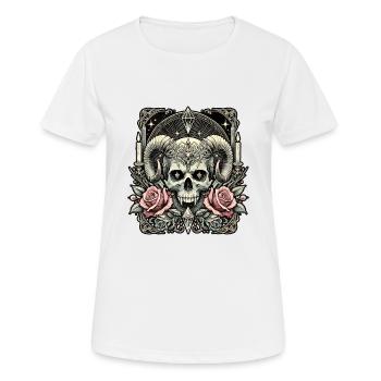 diy halPastel Goth Aesthetic Gloomy Skull Design - Women's Breathable T-Shirt - white - Front - AI Model Female 172 dark (172cm)