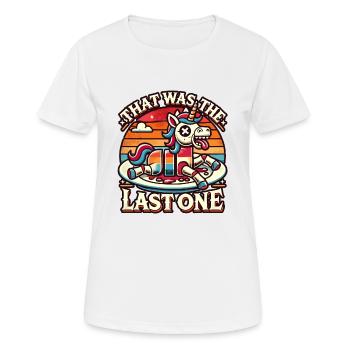 Effrayant Unicorn Lover Humour noir - T-shirt respirant Femme - blanc - Devant - AI Model Female 172 dark (172cm)