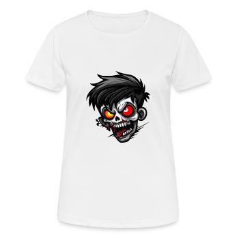 Zombie Halloween Creepy - Women's Breathable T-Shirt - white - Front - AI Model Female 172 dark (172cm)