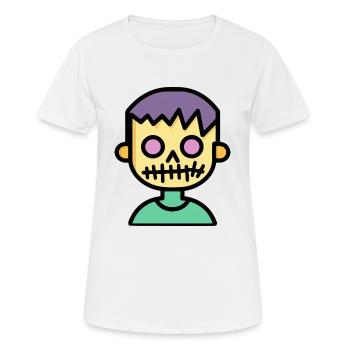 Zombie Halloween Creepy - Women's Breathable T-Shirt - white - Front - AI Model Female 172 dark (172cm)
