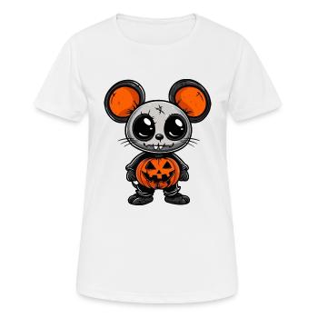 Mouse Halloween Funny Zombie - Women's Breathable T-Shirt - white - Front - AI Model Female 172 dark (172cm)