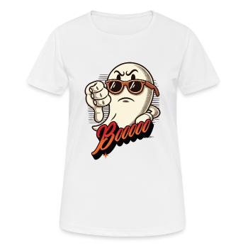 Booing Ghost Drôle Ghost Design - T-shirt respirant Femme - blanc - Devant - AI Model Female 172 dark (172cm)