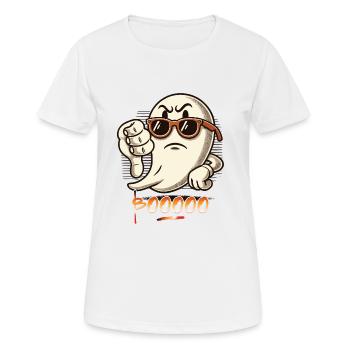 Booing Ghost Drôle Ghost Design - T-shirt respirant Femme - blanc - Devant - AI Model Female 172 dark (172cm)