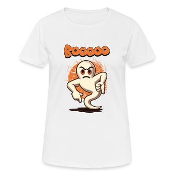 Booing Ghost Drôle Ghost Design Jeu de Mots - T-shirt respirant Femme - blanc - Devant - AI Model Female 172 dark (172cm)