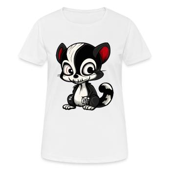 Stinktier Halloween Lustig Zombie - Frauen T-Shirt atmungsaktiv - Weiß - Vorne - AI Model Female 172 dark (172cm)