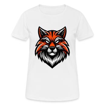 Ingwer Katze Illustration - Frauen T-Shirt atmungsaktiv - Weiß - Vorne - AI Model Female 172 dark (172cm)