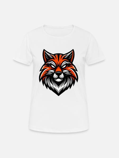 Ginger Cat Illustration - Women's Breathable T-Shirt - white