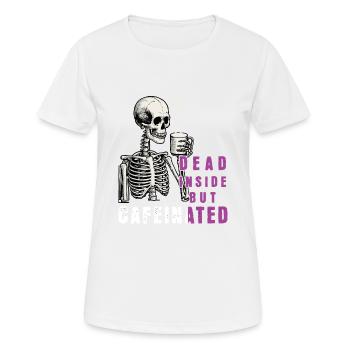 Funny Coffee Saying - Women's Breathable T-Shirt - white - Front - AI Model Female 172 dark (172cm)