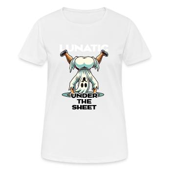 Lunatique sous feuille drôle Ghost Design - T-shirt respirant Femme - blanc - Devant - AI Model Female 172 dark (172cm)
