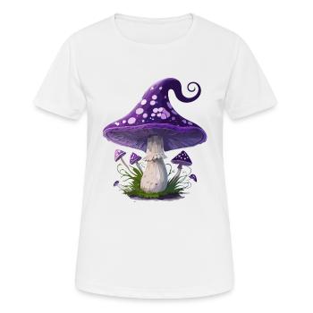 Champignon fantaisie - T-shirt respirant Femme - blanc - Devant - AI Model Female 172 dark (172cm)