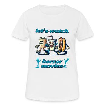 Lustiges Spruch Design Horror Movies - Frauen T-Shirt atmungsaktiv - Weiß - Vorne - AI Model Female 172 dark (172cm)