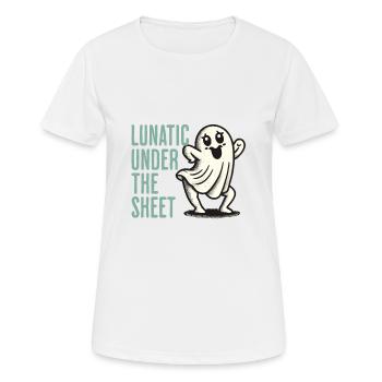 Lunatique sous le drap drôle de conception fantôme - T-shirt respirant Femme - blanc - Devant - AI Model Female 172 dark (172cm)