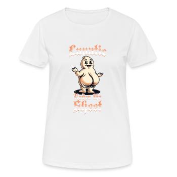 Lunatique sous la feuille Funny Ghost Design - T-shirt respirant Femme - blanc - Devant - AI Model Female 172 dark (172cm)