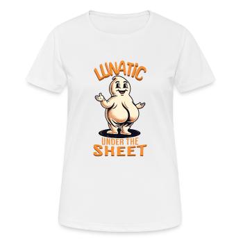 Lunatique sous feuille drôle Ghost Design - T-shirt respirant Femme - blanc - Devant - AI Model Female 172 dark (172cm)