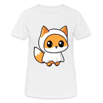 Fuchs Halloween Lustig Geist - Frauen T-Shirt atmungsaktiv - Weiß - Vorne - AI Model Female 172 dark (172cm)