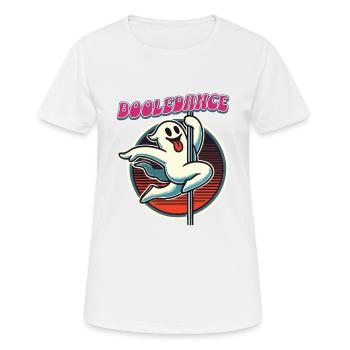 Funny Boolean Dance Saying Pole Dance Ghost - Women's Breathable T-Shirt - white - Front - AI Model Female 172 dark (172cm)