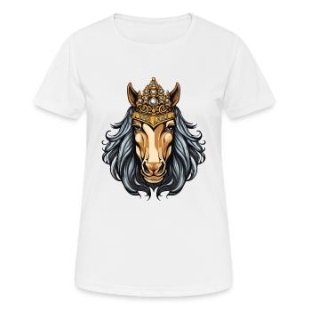 Couronne de cheval - T-shirt respirant Femme - blanc - Devant - AI Model Female 172 dark (172cm)