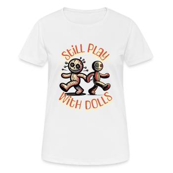 Toujours jouer avec des poupées Poupée vaudou Halloween - T-shirt respirant Femme - blanc - Devant - AI Model Female 172 dark (172cm)