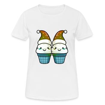 cream Christmas delicious - Women's Breathable T-Shirt - white - Front - AI Model Female 172 dark (172cm)