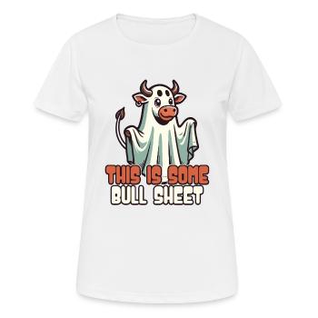 Dieses Ist Echter Blödsinn Lustiger Kuhgeist - Frauen T-Shirt atmungsaktiv - Weiß - Vorne - AI Model Female 172 dark (172cm)