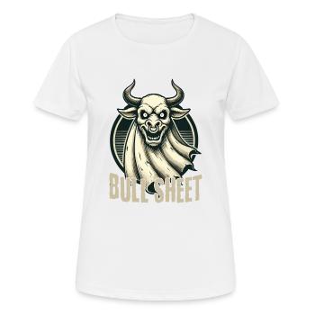 Bull Sheet Funny Illustration With Bull - Women's Breathable T-Shirt - white - Front - AI Model Female 172 dark (172cm)