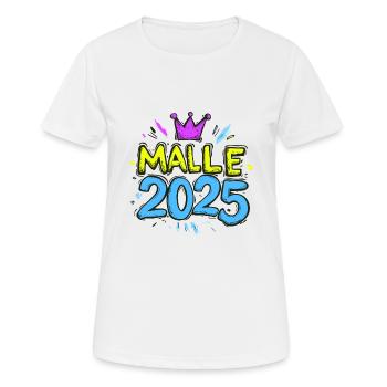 Tourisme Malle 2025 Majorque - T-shirt respirant Femme - blanc - Devant - AI Model Female 172 dark (172cm)