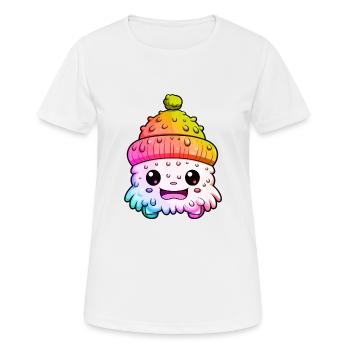 Winter Eskimo Comic Winterlich - Frauen T-Shirt atmungsaktiv - Weiß - Vorne - AI Model Female 172 dark (172cm)