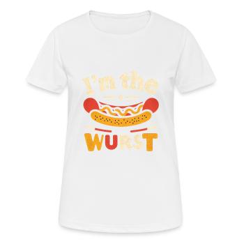 I'm The Wurst 5 - Frauen T-Shirt atmungsaktiv - Weiß - Vorne - AI Model Female 172 dark (172cm)
