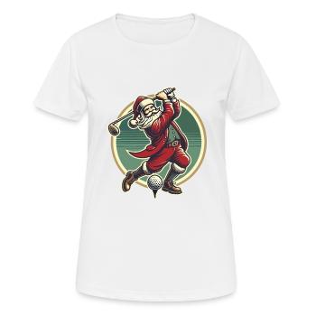 Golf Jouer au Père Noël Design - T-shirt respirant Femme - blanc - Devant - AI Model Female 172 dark (172cm)