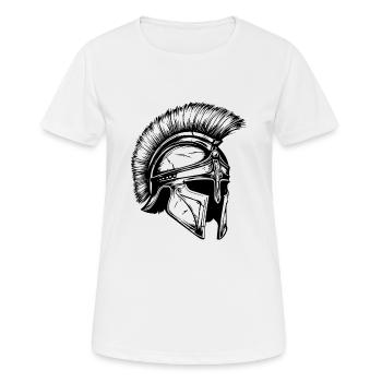 Casque Spartan Sparta - T-shirt respirant Femme - blanc - Devant - AI Model Female 172 dark (172cm)
