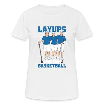 Layups Are For Basketball 6 - Frauen T-Shirt atmungsaktiv - Weiß - Vorne - AI Model Female 172 dark (172cm)
