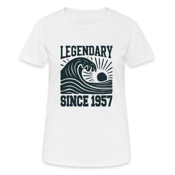 Legendär Seit 1957 Geburtstag Welle - Frauen T-Shirt atmungsaktiv - Weiß - Vorne - AI Model Female 172 dark (172cm)