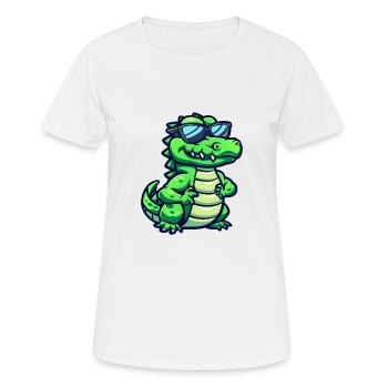 Alligator - T-shirt respirant Femme - blanc - Devant - AI Model Female 172 dark (172cm)