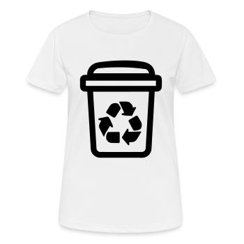 poubelle - T-shirt respirant Femme - blanc - Devant - AI Model Female 172 dark (172cm)