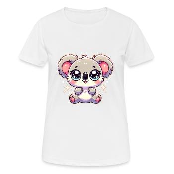 Super Cute Kawaii Baby Koala - Frauen T-Shirt atmungsaktiv - Weiß - Vorne - AI Model Female 172 dark (172cm)